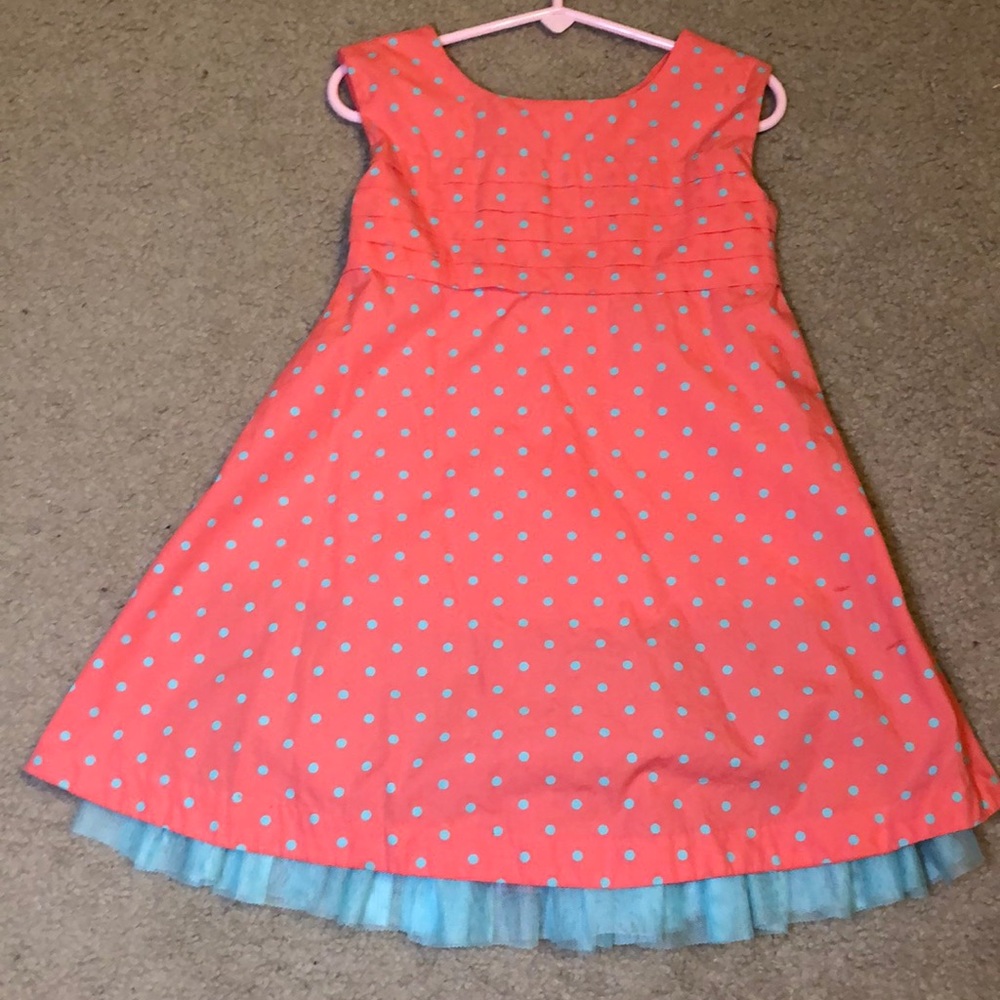 Coral Dot Dress
